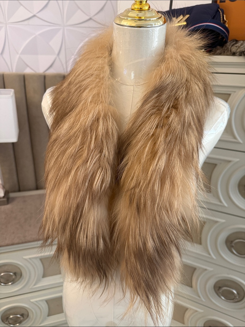 Real fox fur scarf